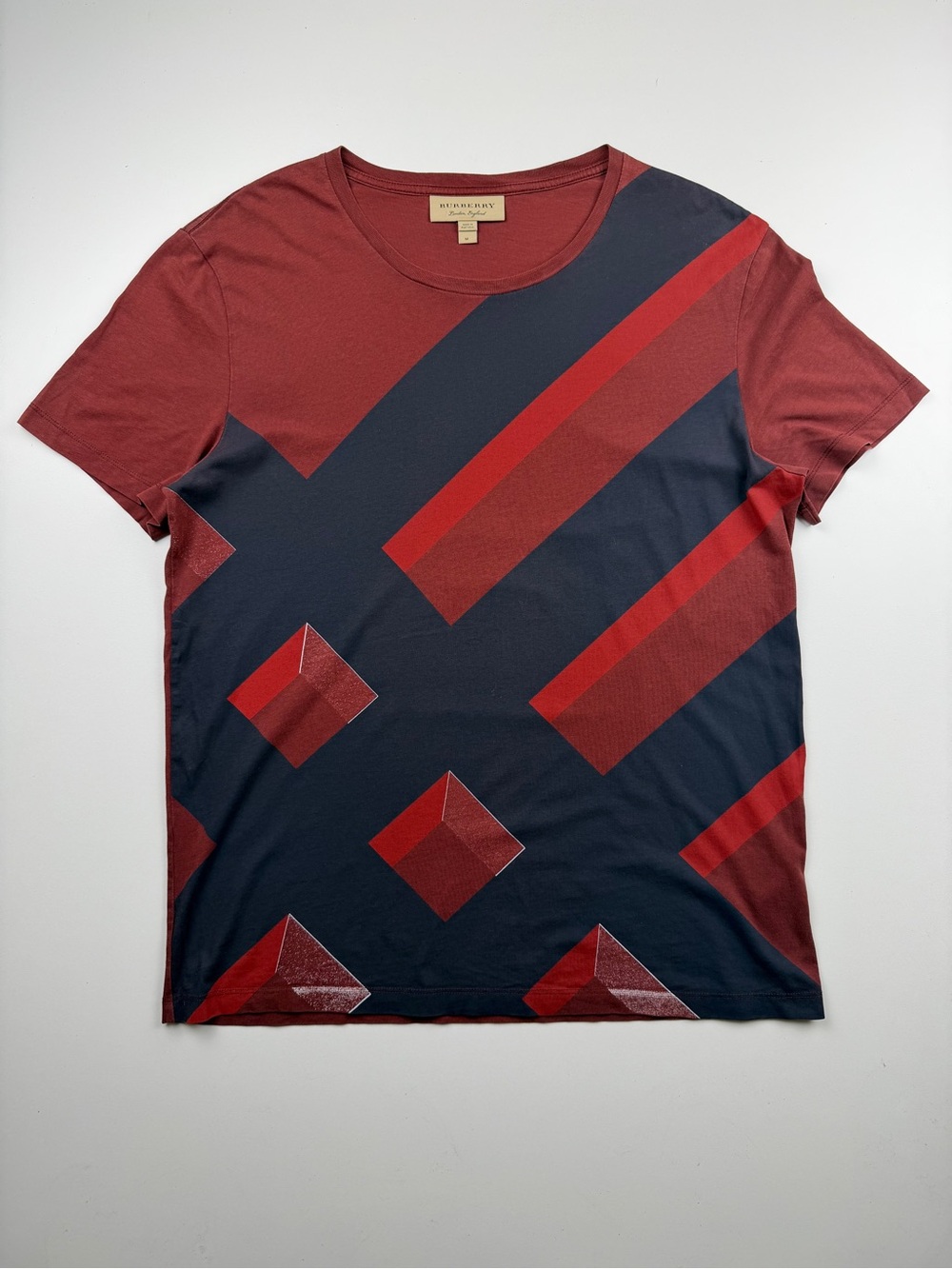 Burberry London Geometric Short Sleeve T-Shirt Womens Medium